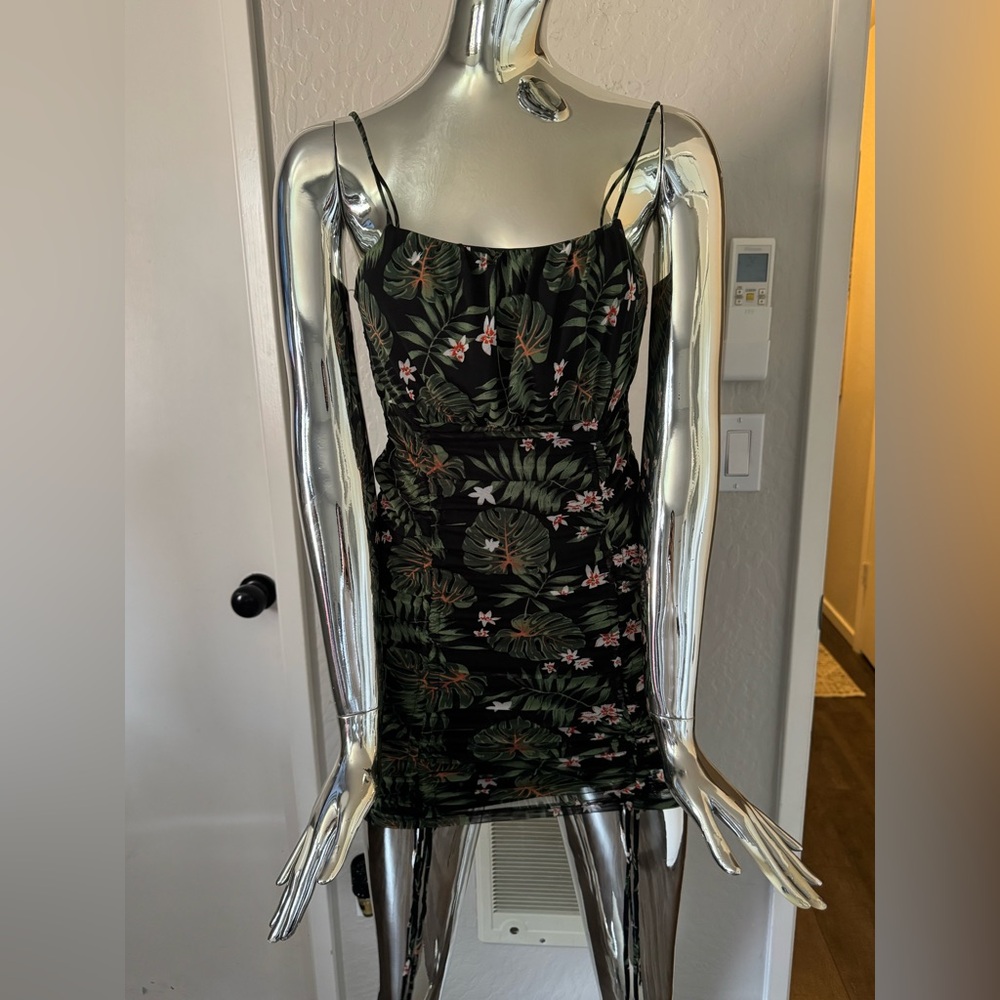 Floral Black Dress